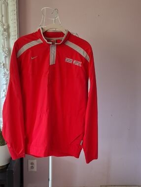 Vintage Nike Ohio State Quarter Zip Windbreaker Jacket - Size S ⚪
